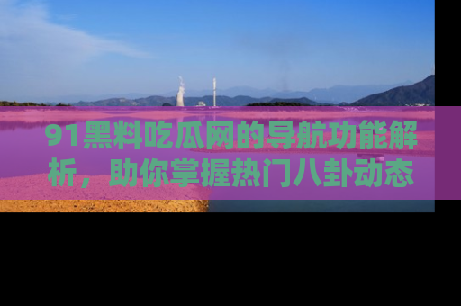 91黑料吃瓜网的导航功能解析,助你掌握热门八卦动态