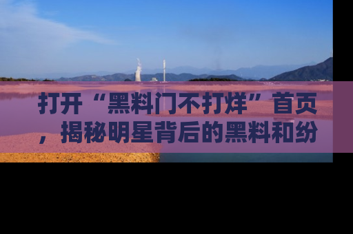 打开“黑料门不打烊”首页，揭秘明星背后的黑料和纷争真相！