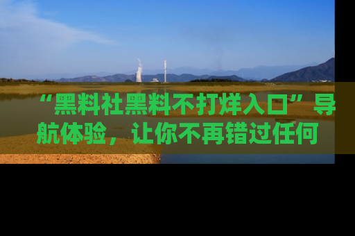 “黑料社黑料不打烊入口”导航体验,让你不再错过任何精彩黑料
