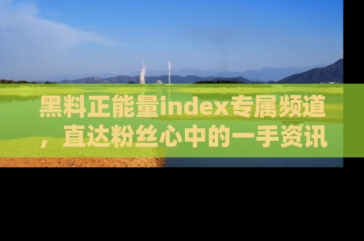 黑料正能量index专属频道，直达粉丝心中的一手资讯！