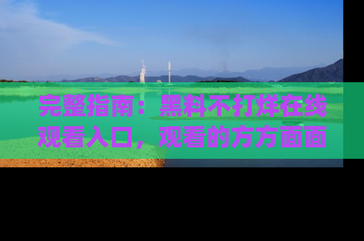 完整指南：黑料不打烊在线观看入口，观看的方方面面与app选择