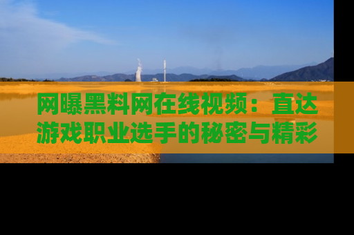 网曝黑料网在线视频：直达游戏职业选手的秘密与精彩动漫片段！