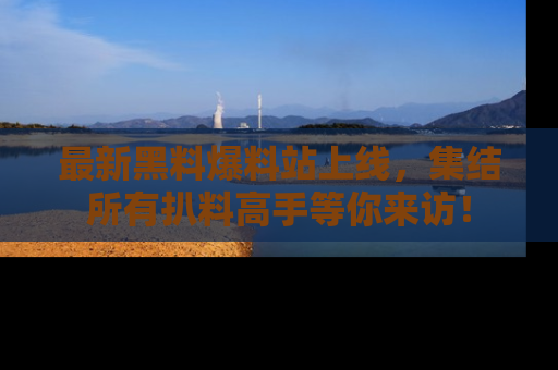 最新黑料爆料站上线,集结所有扒料高手等你来访!